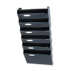 RubberMaid Classic Hot File® 7-Pocket Wall System with Labels/Holders, Letter, Black (RUB16661)