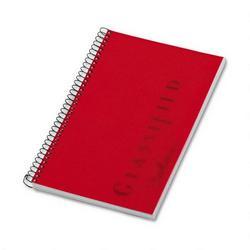 Tops Business Forms Classified™ Ruby Red Cover Notebook, 8-1/2x5-1/2, Narrow Rule, 100 Sheets (TOP73505)