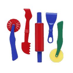 Chenille Kraft Company Clay Dough Tools Set, 5 Piece, Assorted Colors (CKC9762)