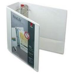Cardinal Brands Inc. ClearVue™ XtraLife® Slant-D® Presentation Binder, White, 4 Capacity (CRD26340)