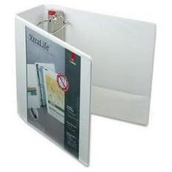 Cardinal Brands Inc. ClearVue™ XtraLife® Slant-D® Presentation Binder, White, 4 Capacity (CRD26340)