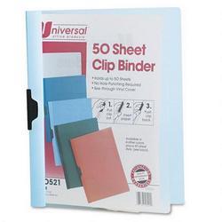 Universal Office Products Clip-Style Report Cover, 50-Sheet Capacity, Clear Front/Blue Back (UNV20521)