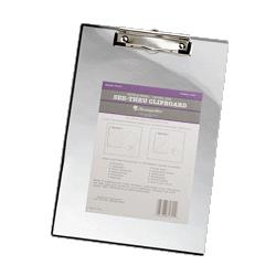 Baumgarten's Clipboard,Vinyl,Clear Top Sleeve,Cmpct Clip,8-1/2 x12 ,Clear (BAUTA1611)