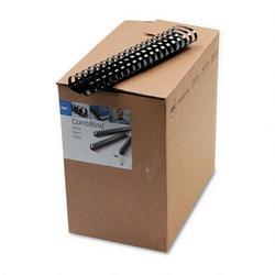 General Binding/Quartet Manufacturing. Co. CombBind™ Plastic Binding Combs, 2 Diameter, Black, 50 Combs/Box (GBC4200022)