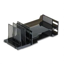 RubberMaid Combination Set Desktop Sorter/Trays, Smoke, 19-1/2w x 9d x 7h (RUB16173)