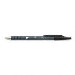 Universal Office Products Comfort Grip Ballpoint Pen, Medium Point, Black Ink (UNV15610)