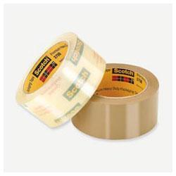 3M Commercial Performance Heavy-Duty Single Roll Packaging Tape, 48mm x 50m, Tan (MMM3750260TN)