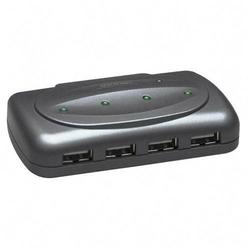 Compucessory USB 2.0 Slim 4-Port Powered Hub - 4 x 4-pin USB 2.0 - USB - External