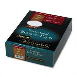 Southworth Company Connoisseur Collection® Business Paper, 8-1/2x11, 24-lb., White, 500 Sheets/Box (SOU3112410)