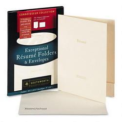 Southworth Company Connoisseur Collection® Folders/Envelopes, 9x12, Ivory, 80/28-lb., 5/Pack (SOURF3)