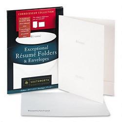 Southworth Company Connoisseur Collection® Folders/Envelopes, 9x12, White, 80/28-lb., 5/Pack (SOURF2)