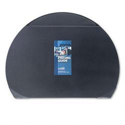 RubberMaid Contemporary Oval Vinyl Desk Pad with Clear Display, 21 x 28, Black (RUB26111)