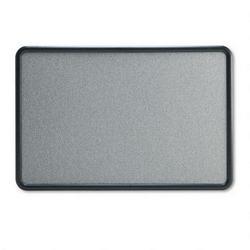 Quartet Manufacturing. Co. Contour® Fabric Bulletin Board, 36w x 24h, Gray/Graphite Frame (QRT7693G)