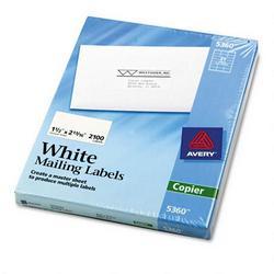 Avery-Dennison Copier Label, Mailing, 1-1/2 x2-13/16 , 2100/BX, White (AVE05360)