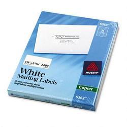 Avery-Dennison Copier Label, Mailing, 1-3/8 x2-13/16 , 2400/BX, White (AVE05363)