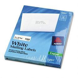 Avery-Dennison Copier Label, Mailing, 1 x2-13/16 , 3300/BX, White (AVE05351)