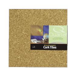 QUARTET Cork Tile, 12 x12 , 4/Pack, Natural (QRT102)
