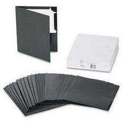 Avery-Dennison Corner Lock™ Two-Pocket Laminated Folders, Black, 25/Box (AVE47791)