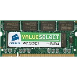 CORSAIR VALUE SELECT Corsair Value Select 512MB PC2100 266MHz 200-pin DDR SO-DIMM Notebook Memory