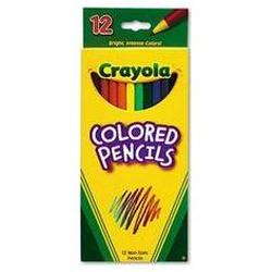 Binney And Smith Inc. Crayola® Presharpened Long Colored Pencils, Thick 3.3mm Lead, 12-Color Set (BIN684012)