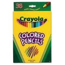 Binney And Smith Inc. Crayola® Presharpened Long Colored Pencils, Thick 3.3mm Lead, 36-Color Set (BIN684036)