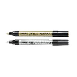 Pilot Corp. Of America Creative Permanent Marker, Medium Point, Gold (PIL41700)