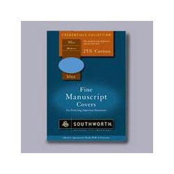 Southworth Company Credentials Collection® Fine Manuscript Covers, 30-lb., Blue, 9x12-1/2, 100/Box (SOU41SM)