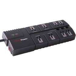 CABLES UNLIMITED CyberPower 850 8-Outlet Surge Suppressor - 1800 Joules 15A RJ11 EMI/RFI