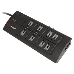 CABLES UNLIMITED CyberPower 880 8-Outlet Surge Suppressor - 2800 Joules 15A RJ11/Coax EMI/RFI