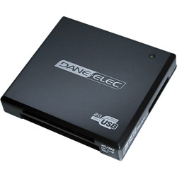 Dane-Elec Memory Dane-Elec 15-in-1 USB 2.0 Flash Card Reader 15-in-1 - Memory Stick, MultiMediaCard (MMC), Secure Digital (SD) Card, SmartMedia Card (SM), xD-Picture Card, Micro