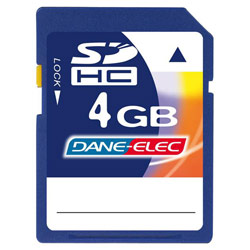 Dane-Elec Memory Dane-Elec 4GB Secure Digital High Capacity SDHC Card