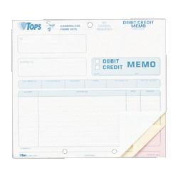Tops Business Forms Debit/Credit Memo, 3 Parts, 8-1/2 x7 (TOP3815)
