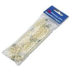 Advantus Corporation Decorative Lanyard Badge Holder with Snap Hook, 30 Long, Pearl & Silver (AVT75445)