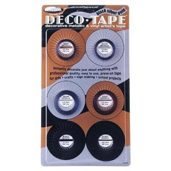 Chartpak/Pickett Decorative Tape,1/8 x324 & 1/16 x648 ,Assorted Metallics (CHADEC002)