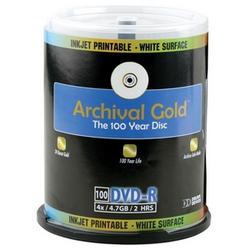 Delkin Archival Gold 4x DVD-R Media - 4.7GB - 100 Pack