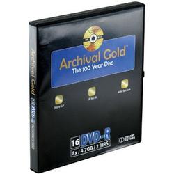 Delkin Archival Gold 4x DVD-R Media - 4.7GB - 16 Pack
