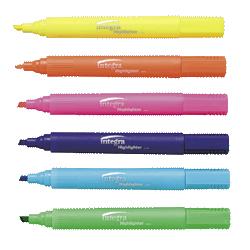 Integra Desk Highlighter, Chisel Tip, 6 EA/Pack, Assorted (ITA30001)