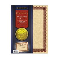 Southworth Company certificate with cd,with borders,24lb,8-1/2 x11 ,25/pack,copper (SOUCT5)