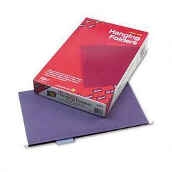 Smead Manufacturing Co. 100% Recycled Hanging File Folders, Legal Size, 1/5 Cut Tab, Purple, 25/Box (SMD65063)