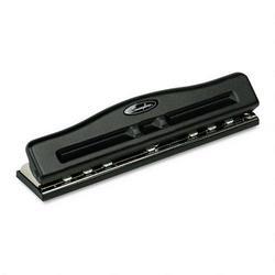 Swingline/Acco Brands Inc. 11 Sheet Desktop Seven Hole Punch, 9/32 Diameter Hole, Black/Chrome (SWI74027)