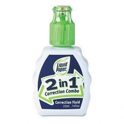 Faber Castell/Sanford Ink Company 2 In 1™ Correction Foam Wedge Applicator/Pen Tip Combo, White, 22 ml Bottle (PAP42030)