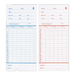 Pyramid Technologies, Inc. 2-Sided Time Cards, 3-3/8 x7-3/8 x1 , White (PTI41473)
