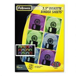 Fellowes Manufacturing 3.5 Diskette Protector Sheets for 3 Ring Binders, 10/Pack (FEL95371)