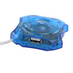 Eforcity 4 Port USB 2.0 Hub, Clear Blue by Eforcity