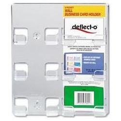 Deflecto Corporation 6 Pocket Clear Plastic Wall Mount Business Card Holder, 8 3/8w x 1 1/2d x 9 3/4h (DEF70601)