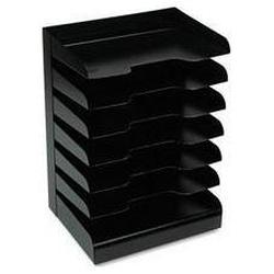 Buddy Products 7 Tier Desk Tray/Sorter, Steel, Letter Size, Black (BDY4074)