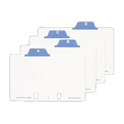 Rolodex Corporation A-Z File Guides, For V-File Jr, V-Glide, 2-1/4 x4 , White (ROL67636)