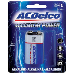 AC Delco 9V4 ACD 9V Maximum Power Alkaline Retail Battery Pack