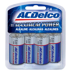 AC Delco C4 ACD C Maximum Power Alkaline Retail Battery Pack