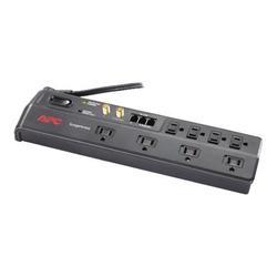 AMERICAN POWER CONVERSION APC SurgeArrest Home/Office 8-Outlets Surge Suppressor - Receptacles: 8 x NEMA 5-15R - 1750J (P8VT3)